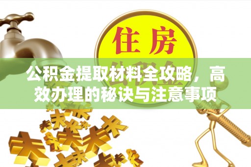 汉南公积金提取材料全攻略，高效办理的秘诀与注意事项