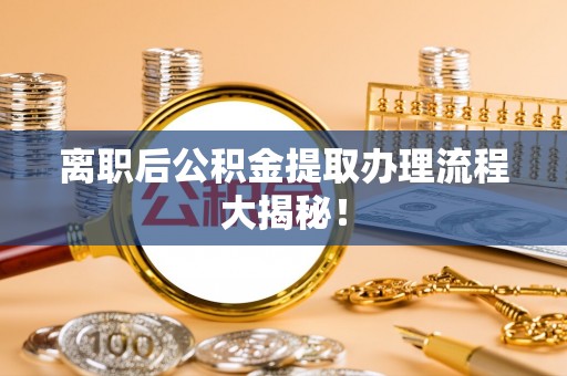 汉南离职后公积金提取办理流程大揭秘！